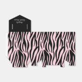 Zwart en Roze Zebra Print Vrijgezellenfeest Bedankdoosjes (Uitgevouwen)