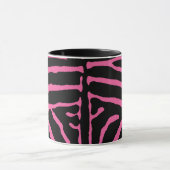 Zwart en roze zebraprint mok (Midden)
