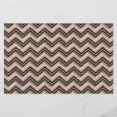 Zwart en roze zigzagpatroon briefpapier (Voorkant)