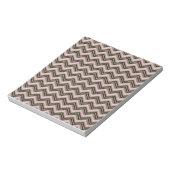 Zwart en roze zigzagpatroon notitieblok (Linkerzijde)