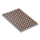 Zwart en roze zigzagpatroon notitieboek (Rechterzijde)