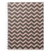 Zwart en roze zigzagpatroon notitieboek (Voorkant)