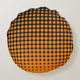 Zwart en sinaasappel abstract kussen