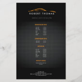 Zwart en Sinaasappel Auto Detailing, Auto Repair Flyer (Voorkant)