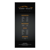 Zwart en Sinaasappel Auto Detailing, Auto Repair Reclamekaart (Voorkant)