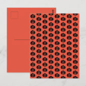 Zwart en Sinaasappel Jack-o-lantaarn Print Briefkaart (Voorkant / Achterkant)