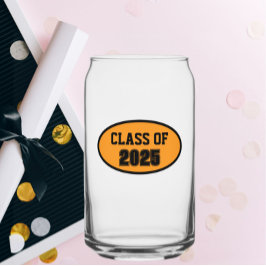 Zwart en Sinaasappel kleuren schooljaar Blikvorm Glas