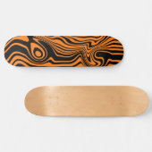 Zwart en Sinaasappel kleuren skateboard (Horizontaal)