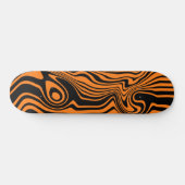 Zwart en Sinaasappel kleuren skateboard (Horizontaal)