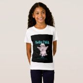 Zwart en sinaasappel modern Bold Angle  Cupido T-shirt (Voorkant volledig)