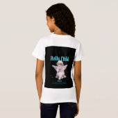 Zwart en sinaasappel modern Bold Angle  Cupido T-shirt (Achterkant volledig)