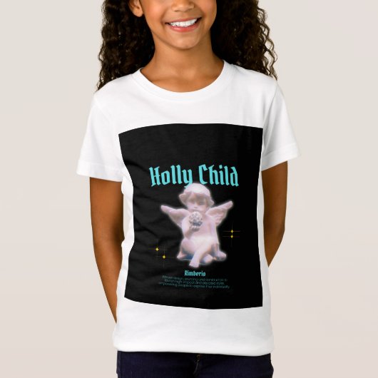 Zwart en sinaasappel modern Bold Angle  Cupido T-shirt (Voorkant)