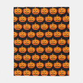 Zwart en sinaasappel pompoen Halloween fleece deke (Voorkant)