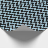 Zwart en Sky Blue visgraat inpakpapier (Hoek)