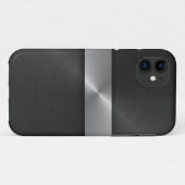 Zwart en staal Case-Mate iPhone case (Achterkant (horizontaal))