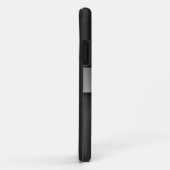 Zwart en staal Case-Mate iPhone case (Achterkant/rechts)