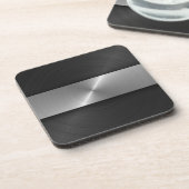 Zwart en staal drankjes onderzetter (Linkerzijde)