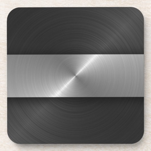 Zwart en staal drankjes onderzetter (Voorkant)