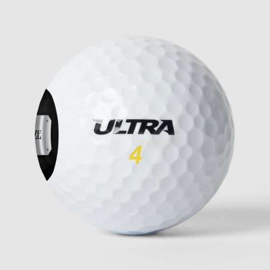 Zwart en staal golfballen (Logo)