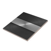 Zwart en staal tegeltje (Zijkant)