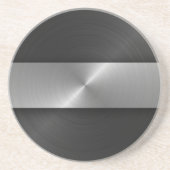 Zwart en staal zandsteen onderzetter (Voorkant)