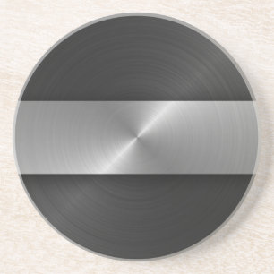 Zwart en staal zandsteen onderzetter