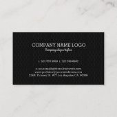 Zwart en  swirly zilver Lijst Visitekaartje (Achterkant)