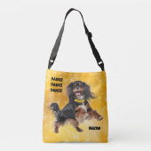 Zwart en Tan Cavalier Freestyle  Crossbody Tas (Achterkant)