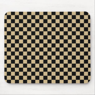 Zwart en Tan Checkered Muismat
