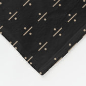 Zwart en Tan Cool Pattern Baby Fleece Deken (Hoek)