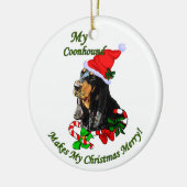 Zwart en Tan Coonhound Christmas Gifts Ornament (Links)
