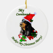 Zwart en Tan Coonhound Christmas Gifts Ornament (Achterkant)