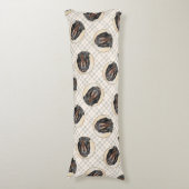 Zwart en Tan Coonhound Schilderen Originele Hond A Lichaamskussen (Voorkant Verticaal)