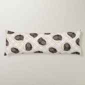 Zwart en Tan Coonhound Schilderen Originele Hond A Lichaamskussen (Voorkant)