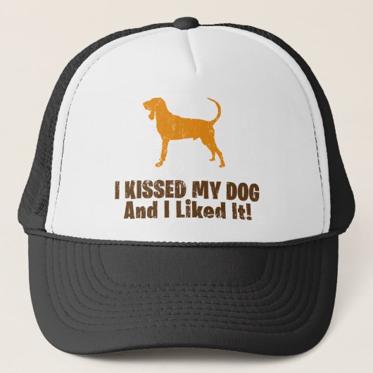 Zwart en Tan Coonhound Trucker Pet (Voorkant)
