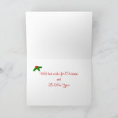 Zwart en Tan Dachshund Kerst Poseren Feestdagen Kaart (Binnen)