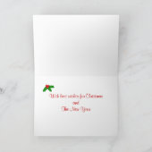 Zwart en Tan Dachshund Kerst Poseren Feestdagen Kaart (Binnen)