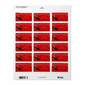 Zwart en Tan Dachshund Santa Labels (Full Sheet)