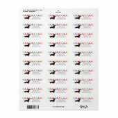 Zwart en Tan Dachshund Santa Labels (Full Sheet)