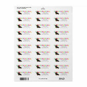 Zwart en Tan Dachshund Santa Labels (Full Sheet)
