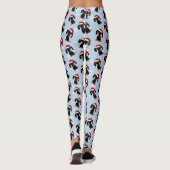 Zwart en Tan Dachshund Schattigee Kersthondenvakan Leggings (Achterkant)
