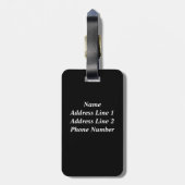 Zwart en Tan Doberman Pinscher in een juwelen kraa Bagagelabel (Achterkant verticaal)