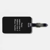 Zwart en Tan Doberman Pinscher in een juwelen kraa Bagagelabel (Achterkant horizontaal)