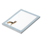 Zwart en Tan Duits Herder Cartoon GSD Dog Notitieblok (Linkerzijde)