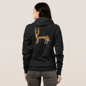 Zwart en Tan Duits Herder Cartoon GSD Schattige Do Hoodie (Achterkant volledig)