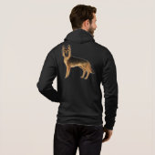 Zwart en Tan Duits Herder GSD Hondenontwerp Hoodie (Achterkant volledig)