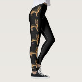 Zwart en Tan Duits Herder Hond Illustraties Leggings (Rechts)