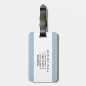 Zwart en Tan Duits Herder Hond met aangepaste teks Bagagelabel (Achterkant verticaal)