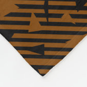 Zwart en Tan Fleece Deken (Hoek)