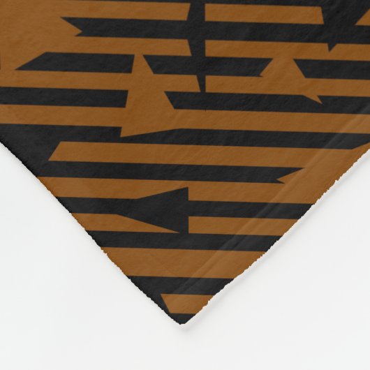 Zwart en Tan Fleece Deken (Hoek)